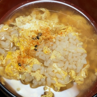 うどんの残り汁でおじや